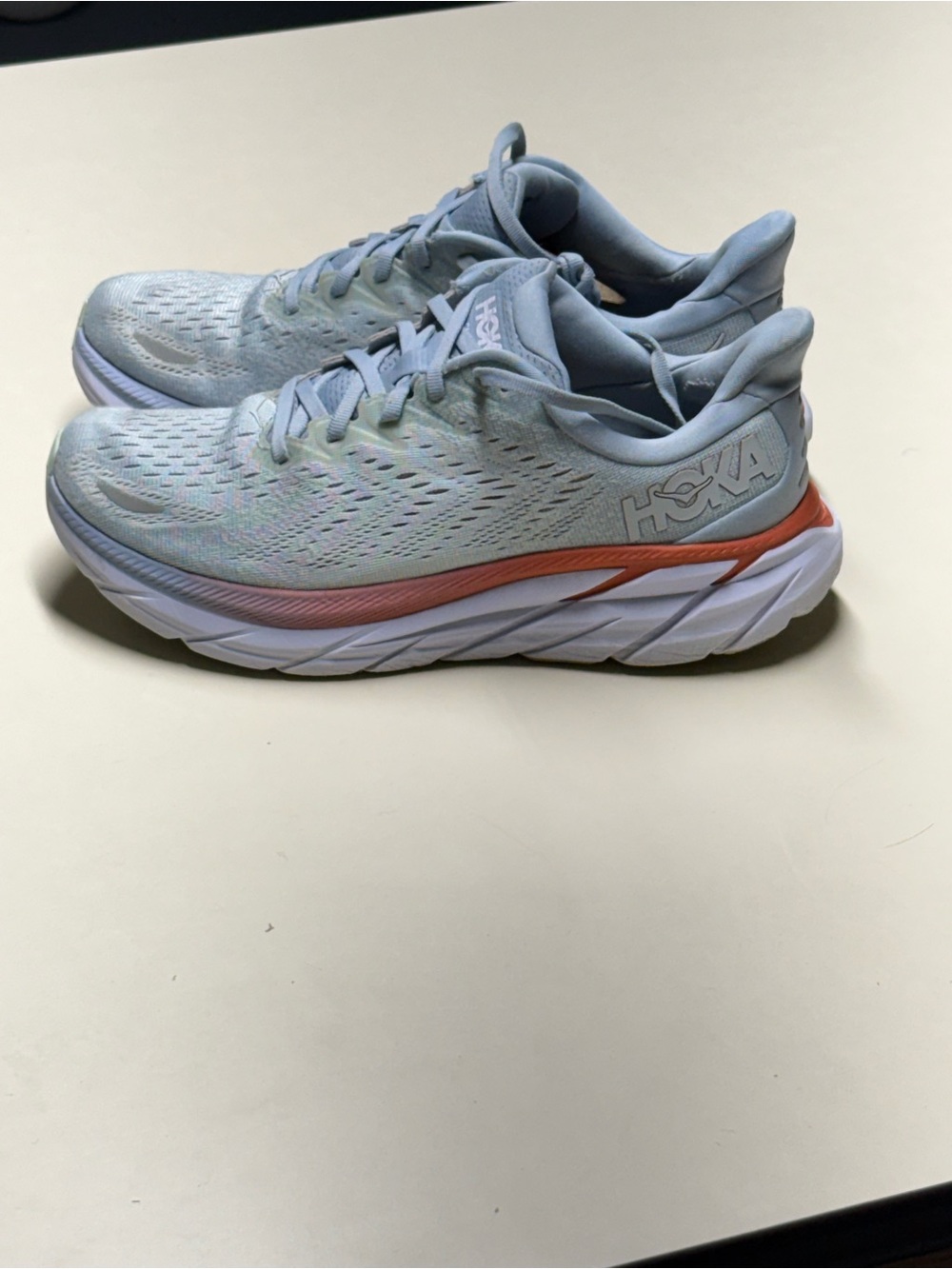 Hoka One One Clifton 8 Wide Women’s Running Shoes Blue Fog/Plein Air 1121375